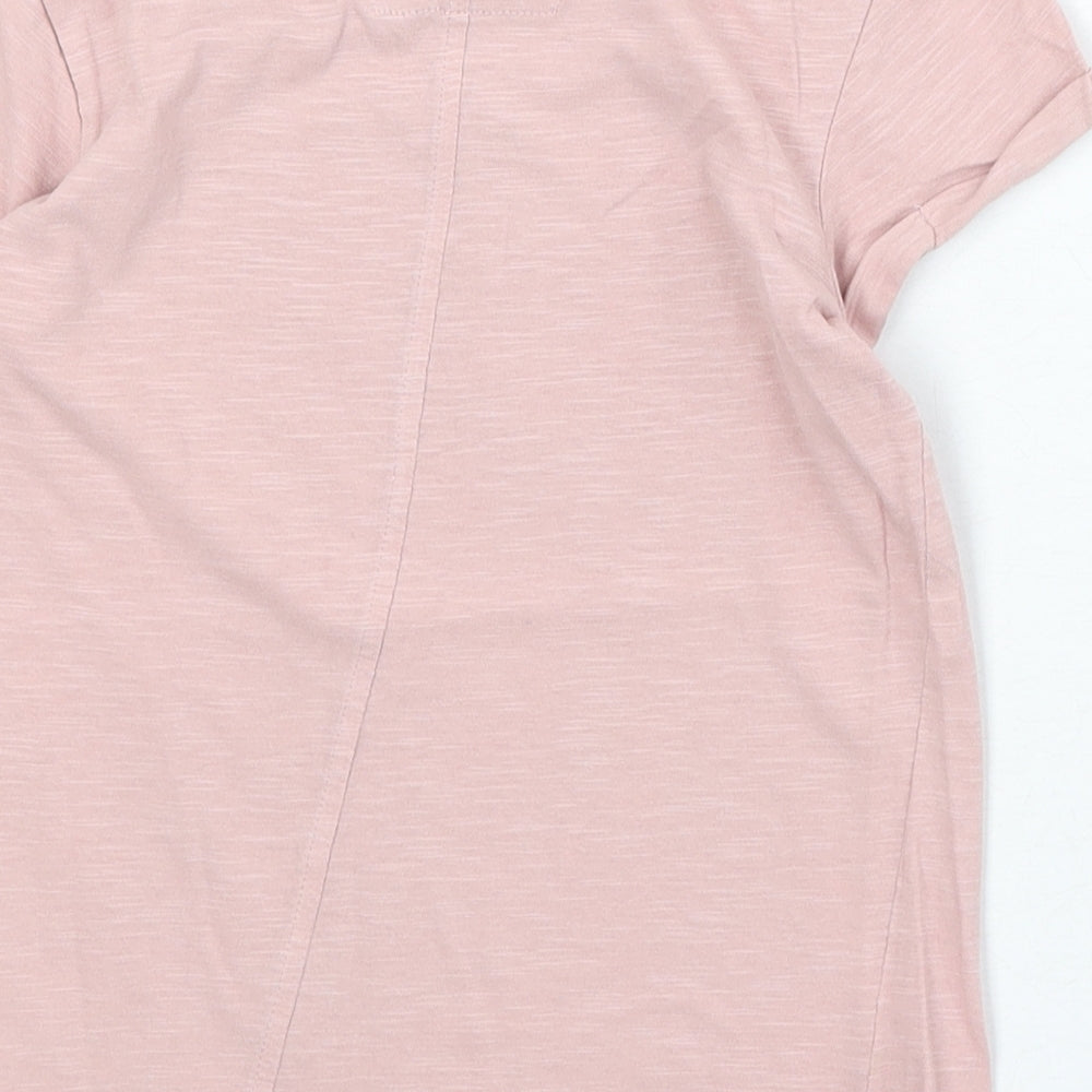Next Girls Pink 100% Cotton Basic T-Shirt Size 7 Years Round Neck Pullover - You Wonderful Sparkly Thing You