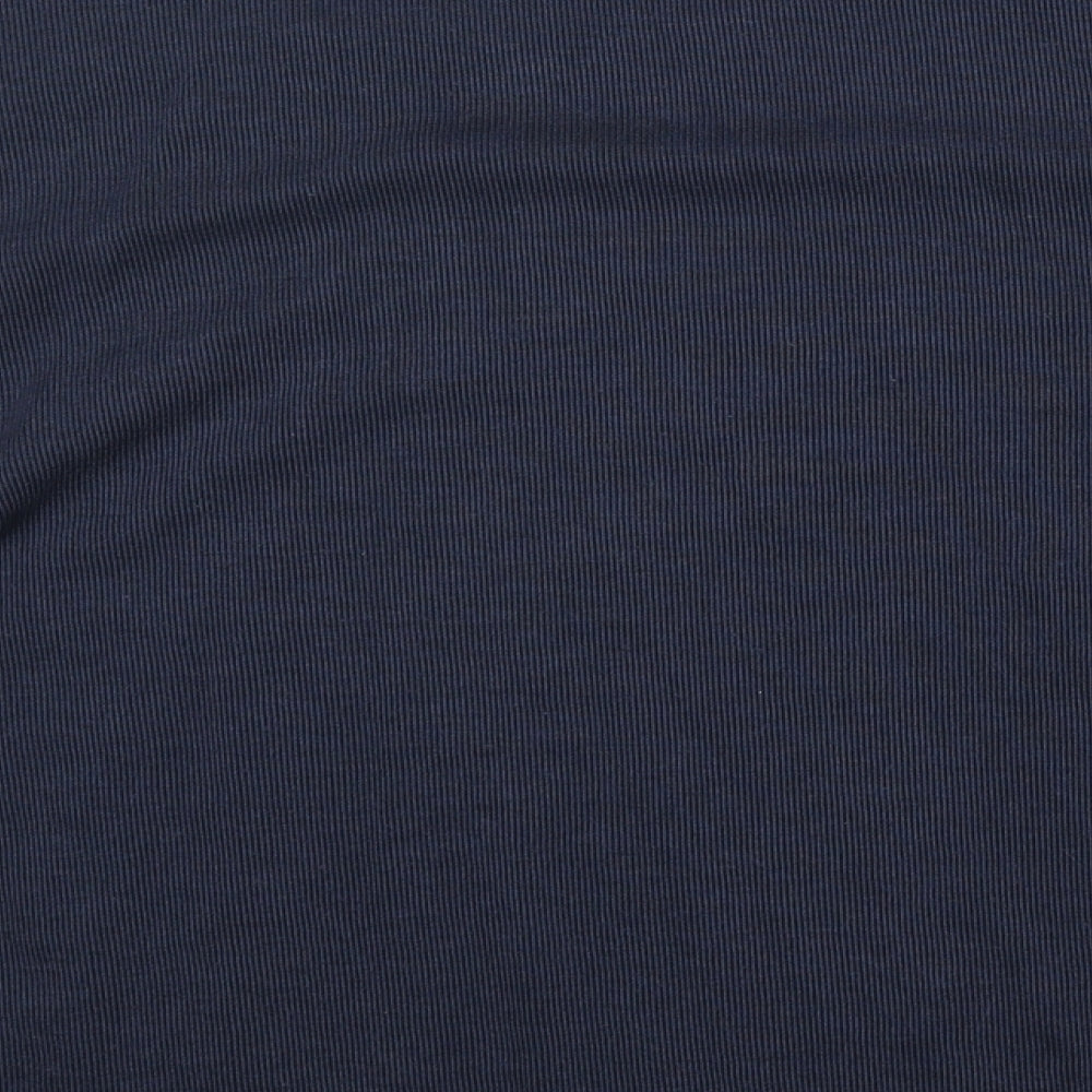 Bonmarché Womens Blue V-Neck Polyester Pullover Jumper Size L