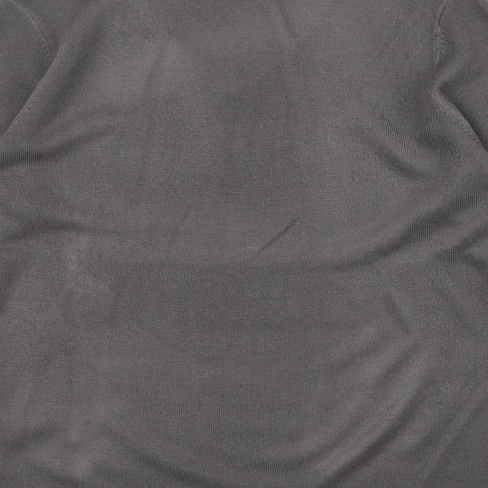 Damart Womens Brown V-Neck Acrylic Pullover Jumper Size 14 - Size 14-16