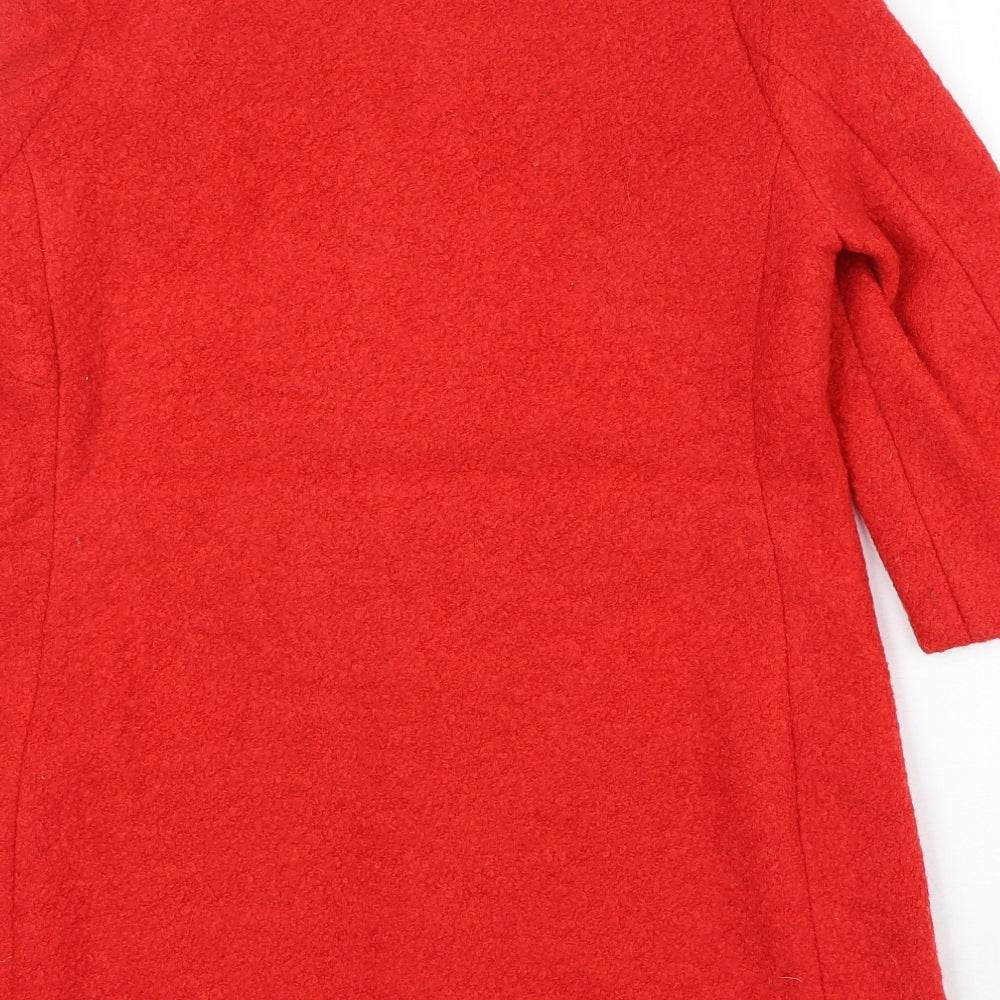 New Look Womens Red Jacket Size 12 Zip