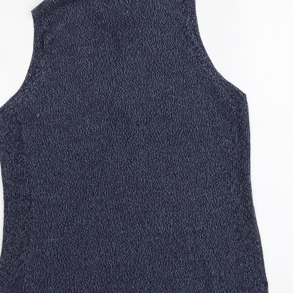 NEXT Womens Blue Acrylic Basic Tank Size M Collared