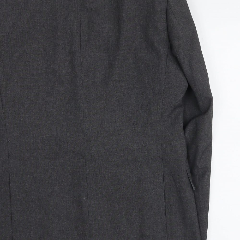Marks & Spencer Mens Grey Polyester Jacket Suit Jacket Size 38 Regular