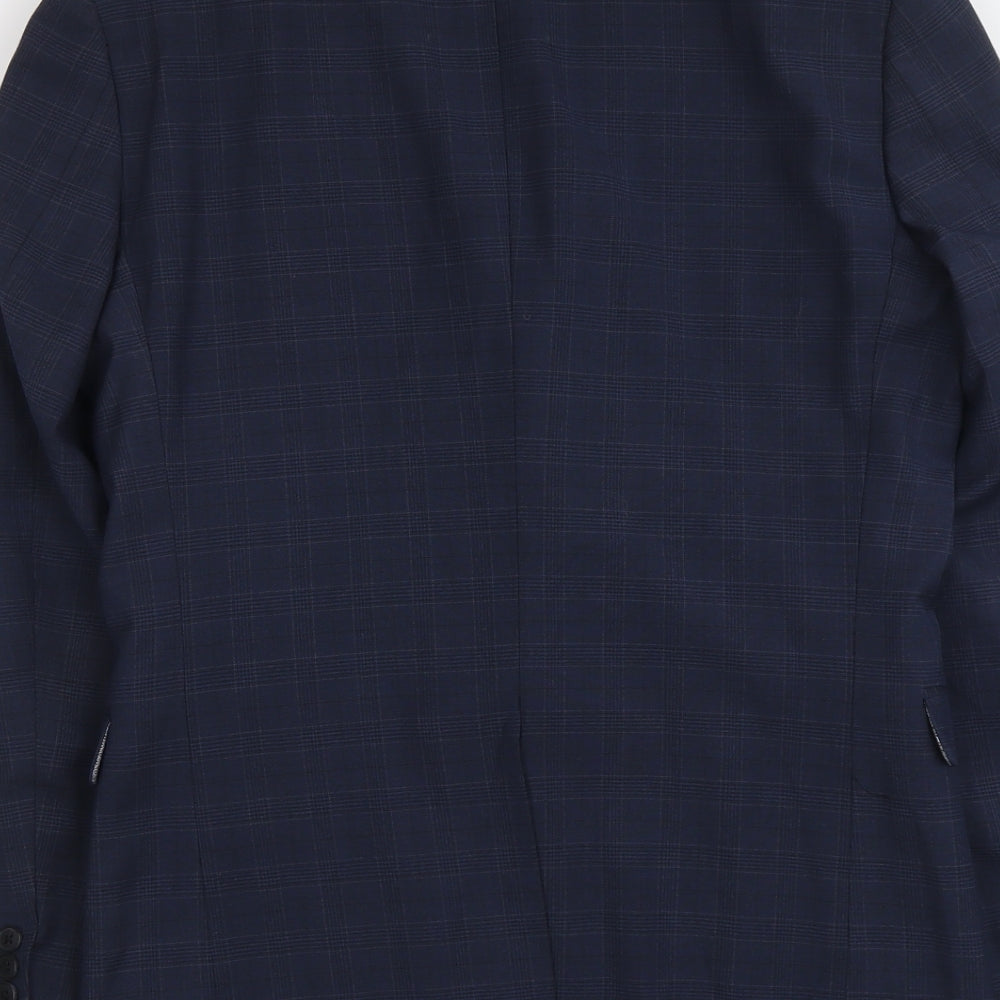 NEXT Mens Blue Polyester Jacket Suit Jacket Size 38 Regular
