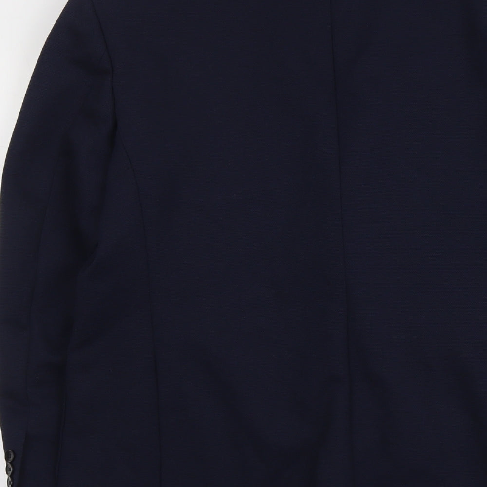 Marks & Spencer Mens Blue Polyester Jacket Suit Jacket Size 42 Regular