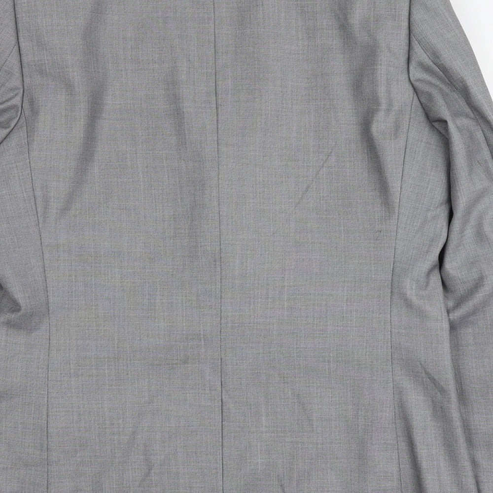 Butler & Webb Mens Grey Polyester Jacket Suit Jacket Size 40 Regular