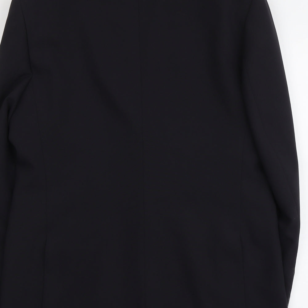 Greenwoods Mens Black Polyester Jacket Suit Jacket Size L Regular