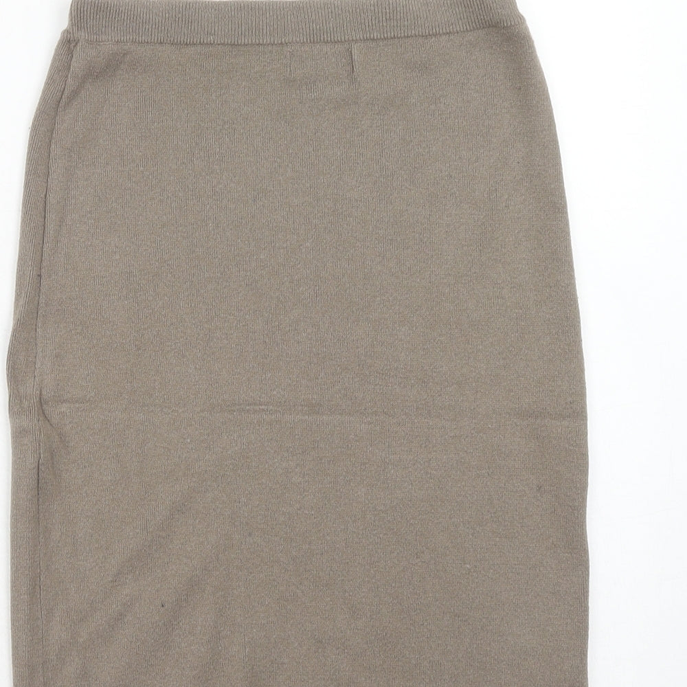 NEXT Womens Grey Cotton A-Line Skirt Size 8