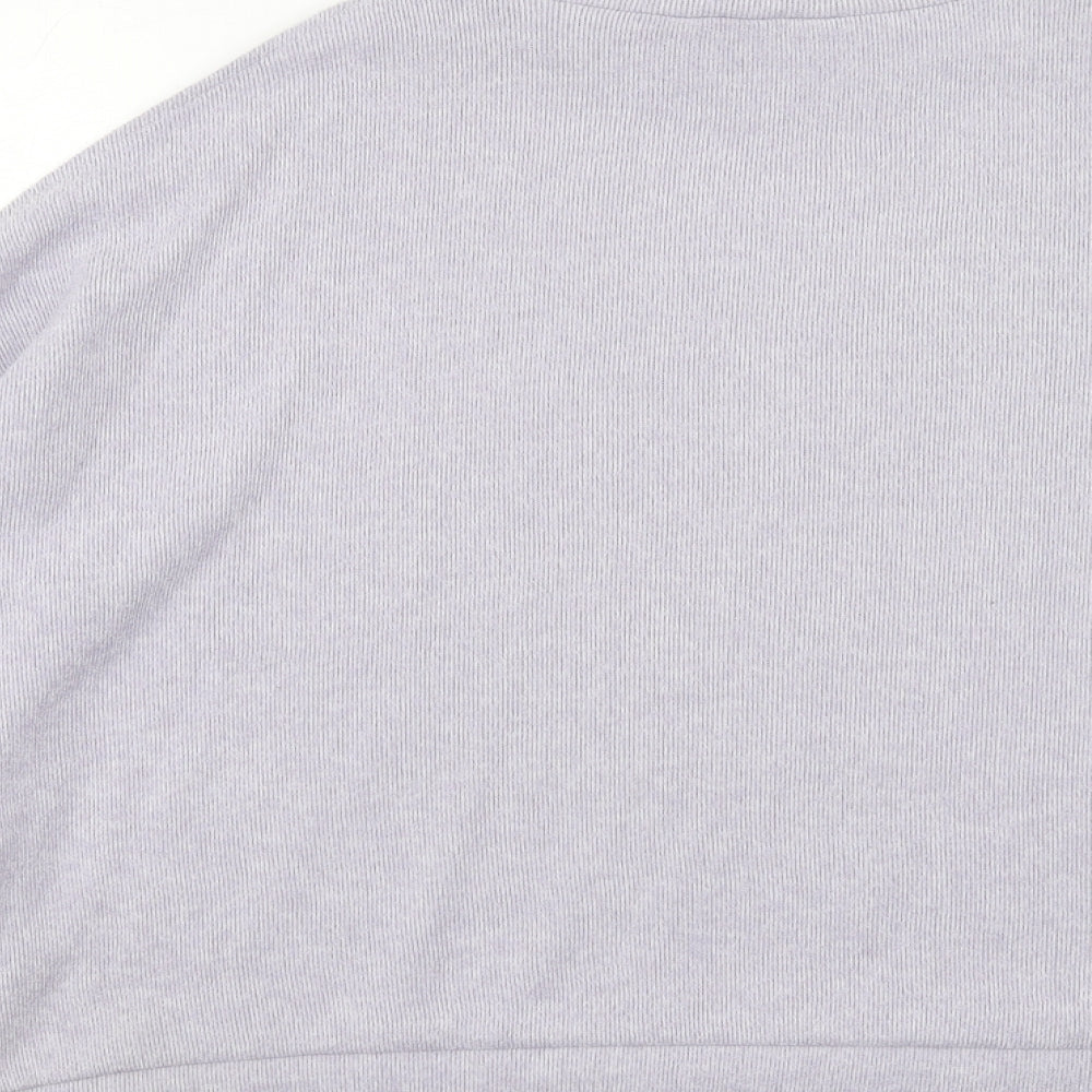 New Look Womens Purple Polyester Pullover Sweatshirt Size M Pullover - Cold Shoulder