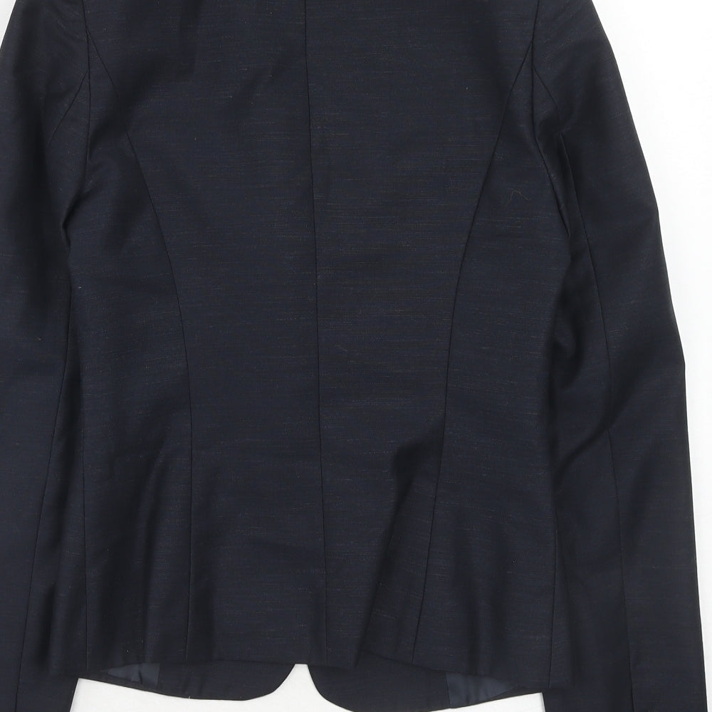 COCOC Womens Blue Polyester Jacket Suit Jacket Size 8