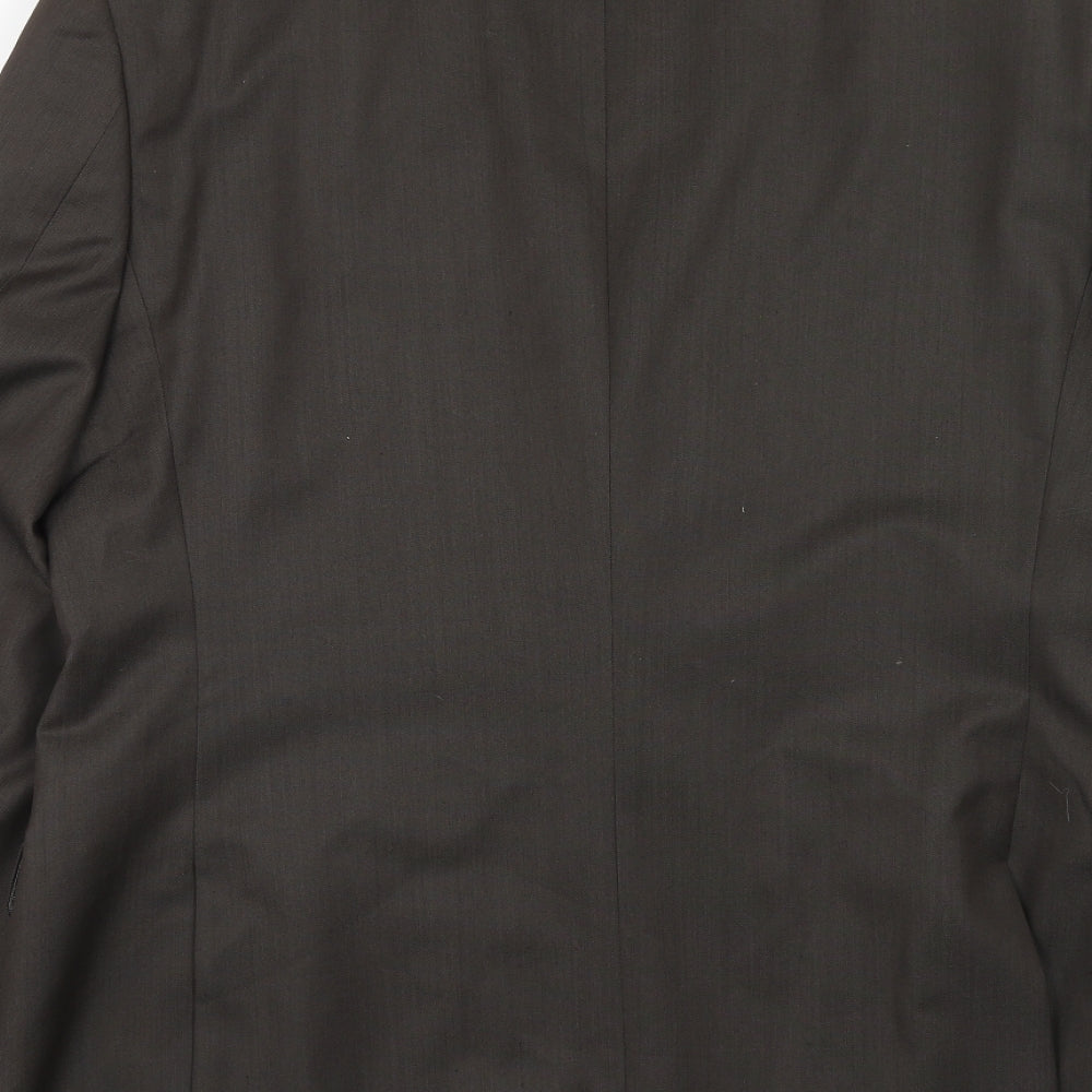 French Connection Mens Brown Polyester Jacket Suit Jacket Size 42 Regular