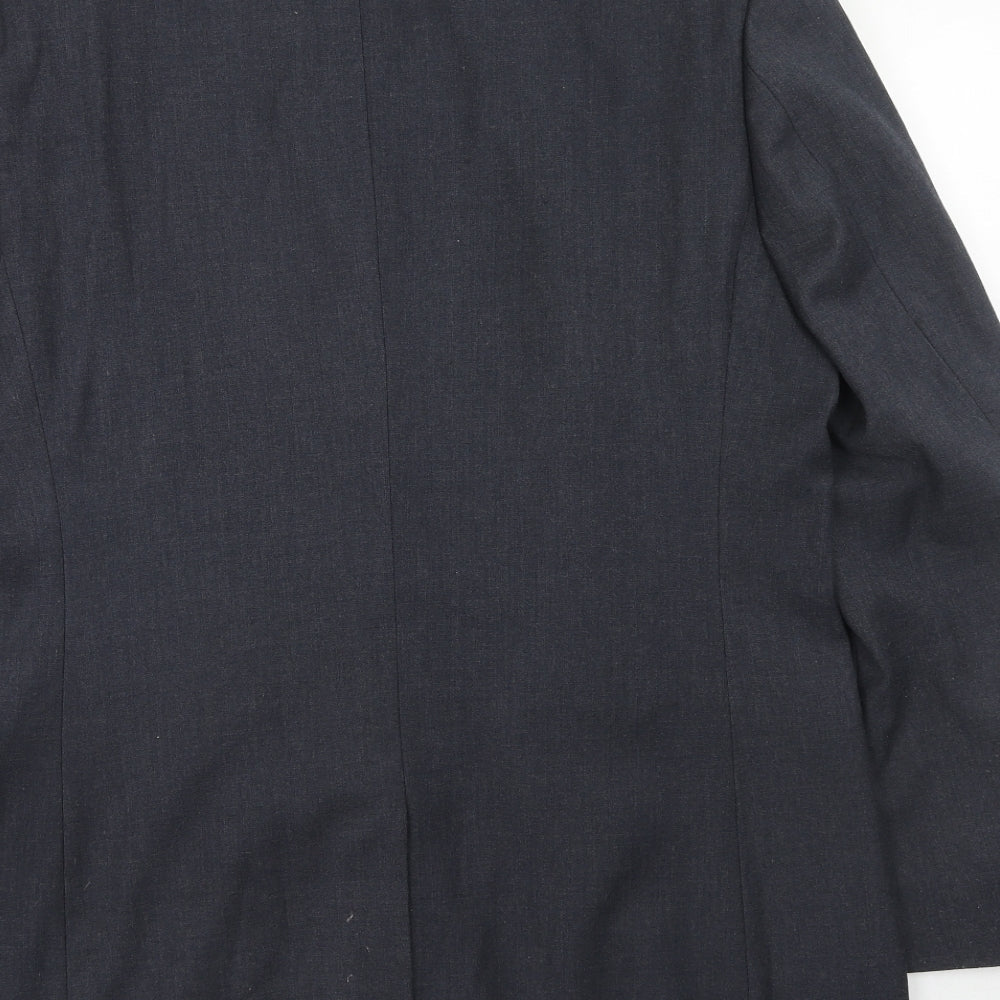 Burton Mens Blue Polyester Jacket Suit Jacket Size 42 Regular