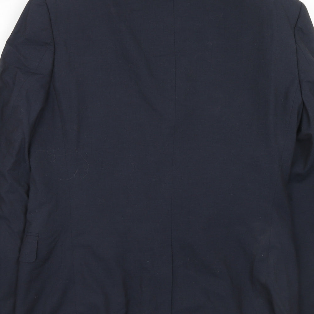 Marks & Spencer Mens Blue Polyester Jacket Suit Jacket Size 36 Regular