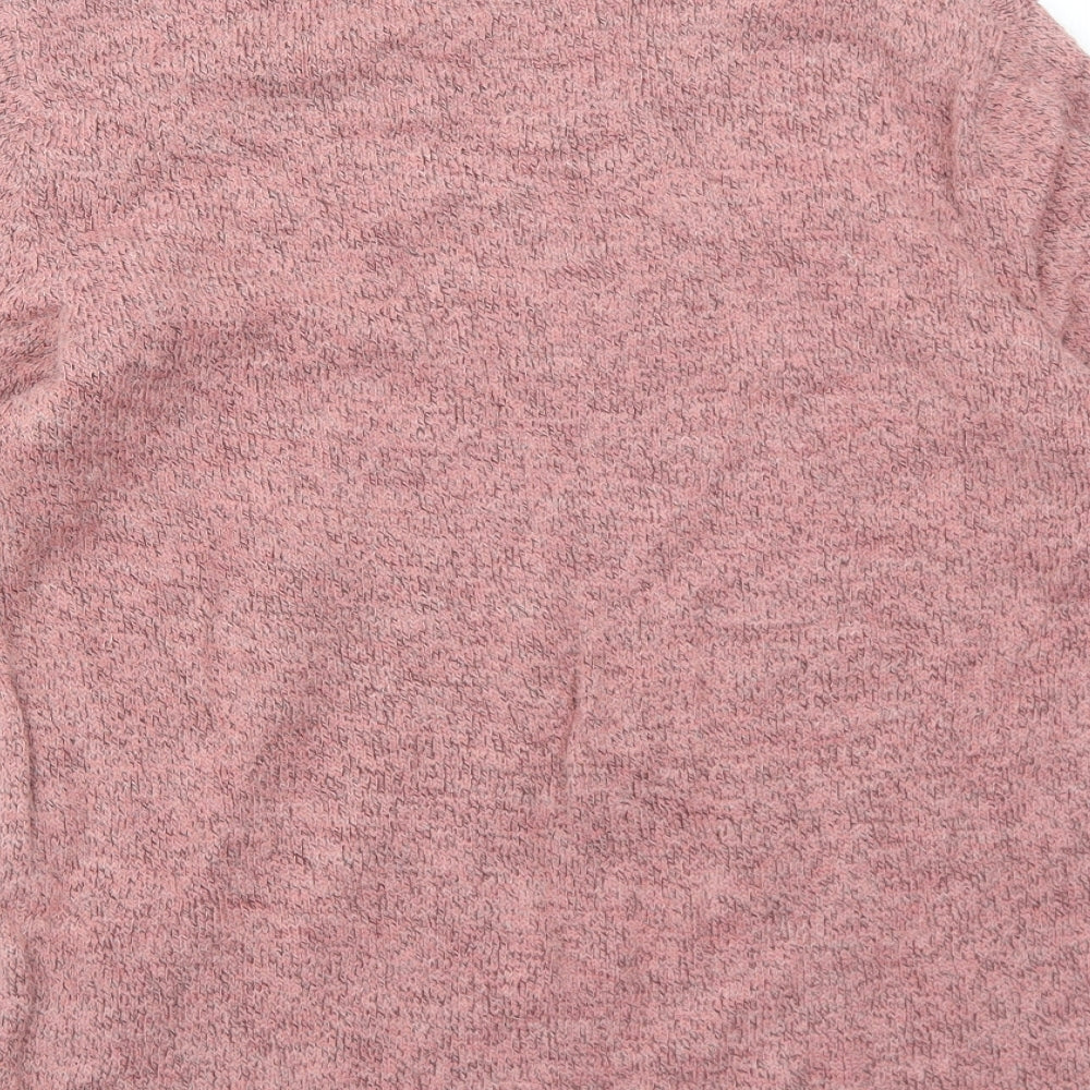 Damart Womens Pink V-Neck Acrylic Pullover Jumper Size 10