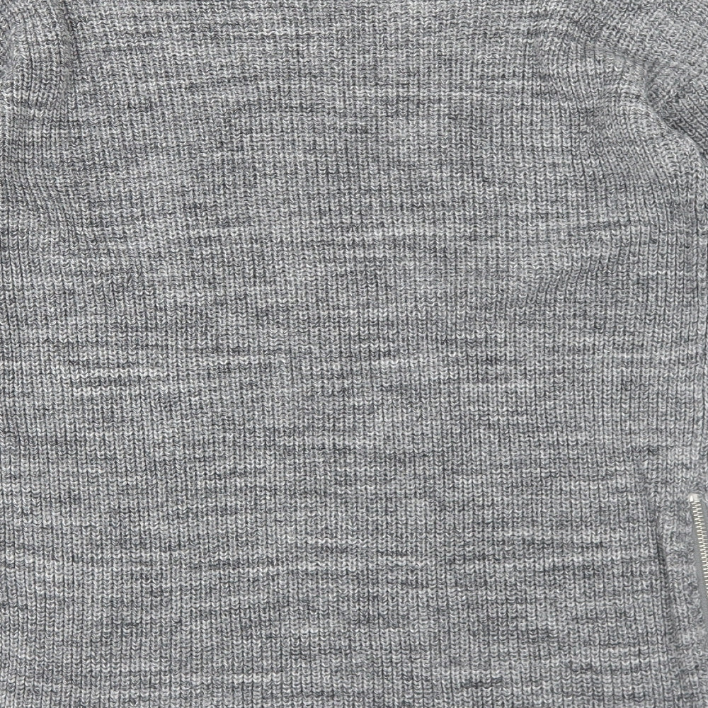 H&M Womens Grey Round Neck Cotton Pullover Jumper Size XS