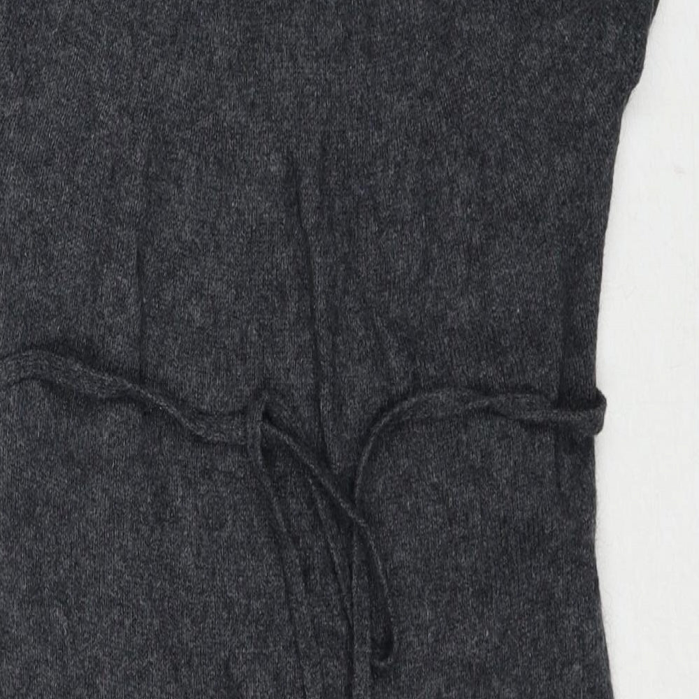 H&M Womens Grey Round Neck Polyamide Pullover Jumper Size S