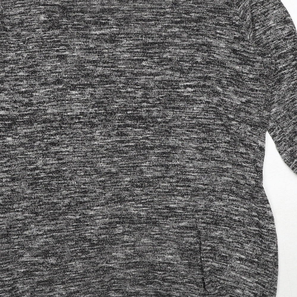 Miss Selfridge Womens Grey Round Neck Polyester Pullover Jumper Size 12
