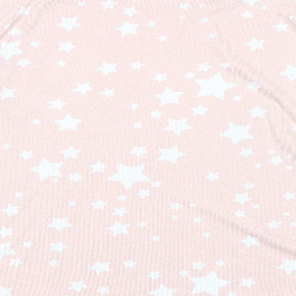 Dorothy Perkins Womens Pink Round Neck Geometric Polyester Pullover Jumper Size M - Star Pattern