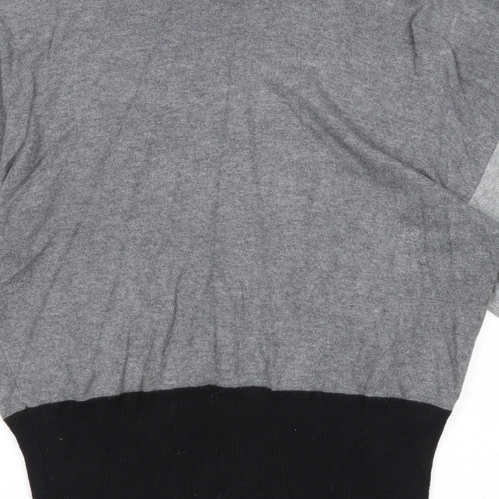 Wallis Womens Grey Boat Neck Viscose Pullover Jumper Size S