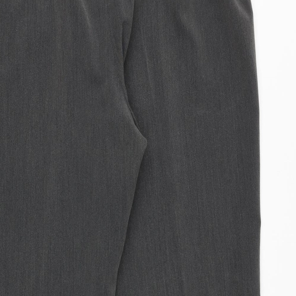 Debenhams Womens Grey Polyester Trousers Size 18 Regular Zip