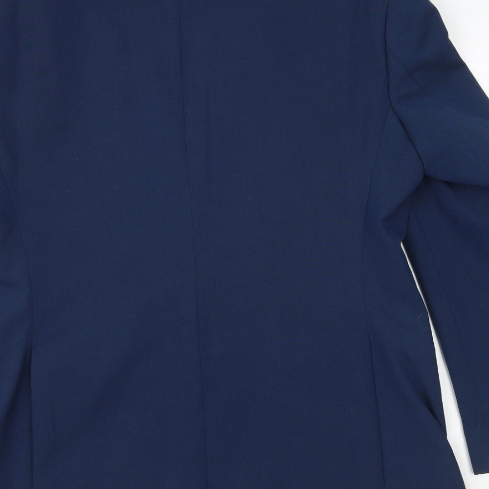 Marks & Spencer Mens Blue Polyester Jacket Suit Jacket Size 38 Regular