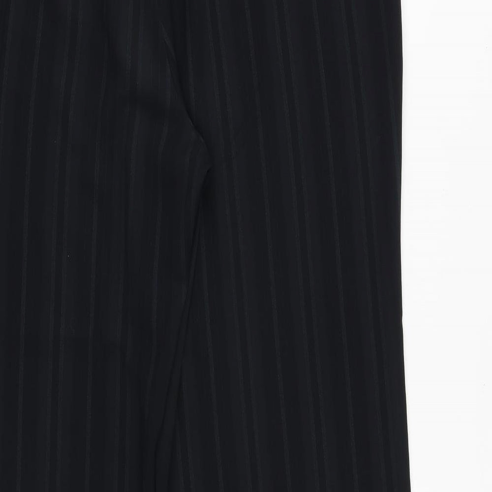 AMARANTO Womens Blue Striped Polyester Dress Pants Trousers Size 20 Regular Zip