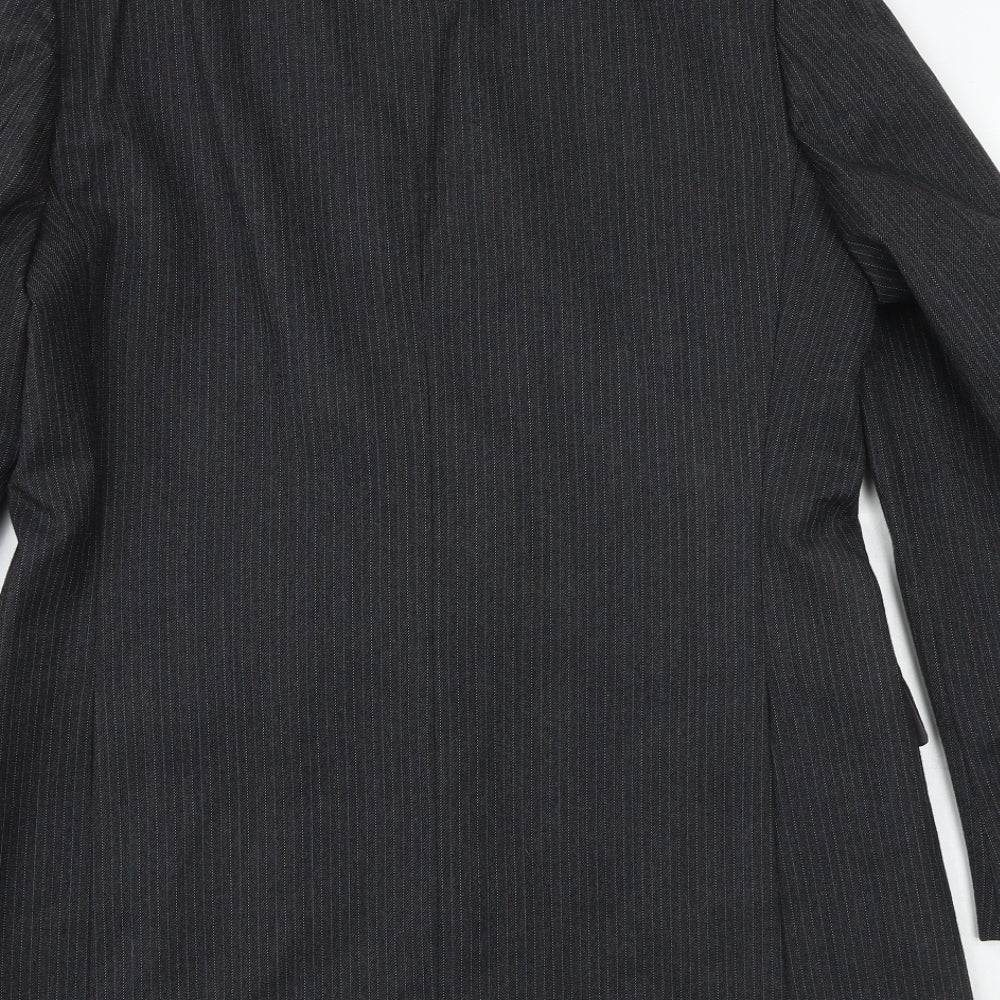 St Michael Mens Black Polyester Jacket Suit Jacket Size 42 Regular