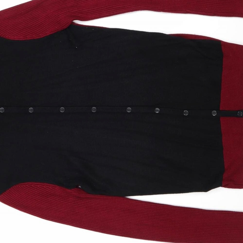 Jonathan Saunders Womens Red Round Neck Viscose Pullover Jumper Size 14