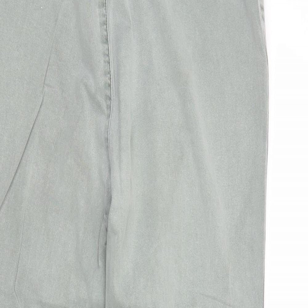 Gap Womens Green Cotton Chino Trousers Size 6 Regular Zip