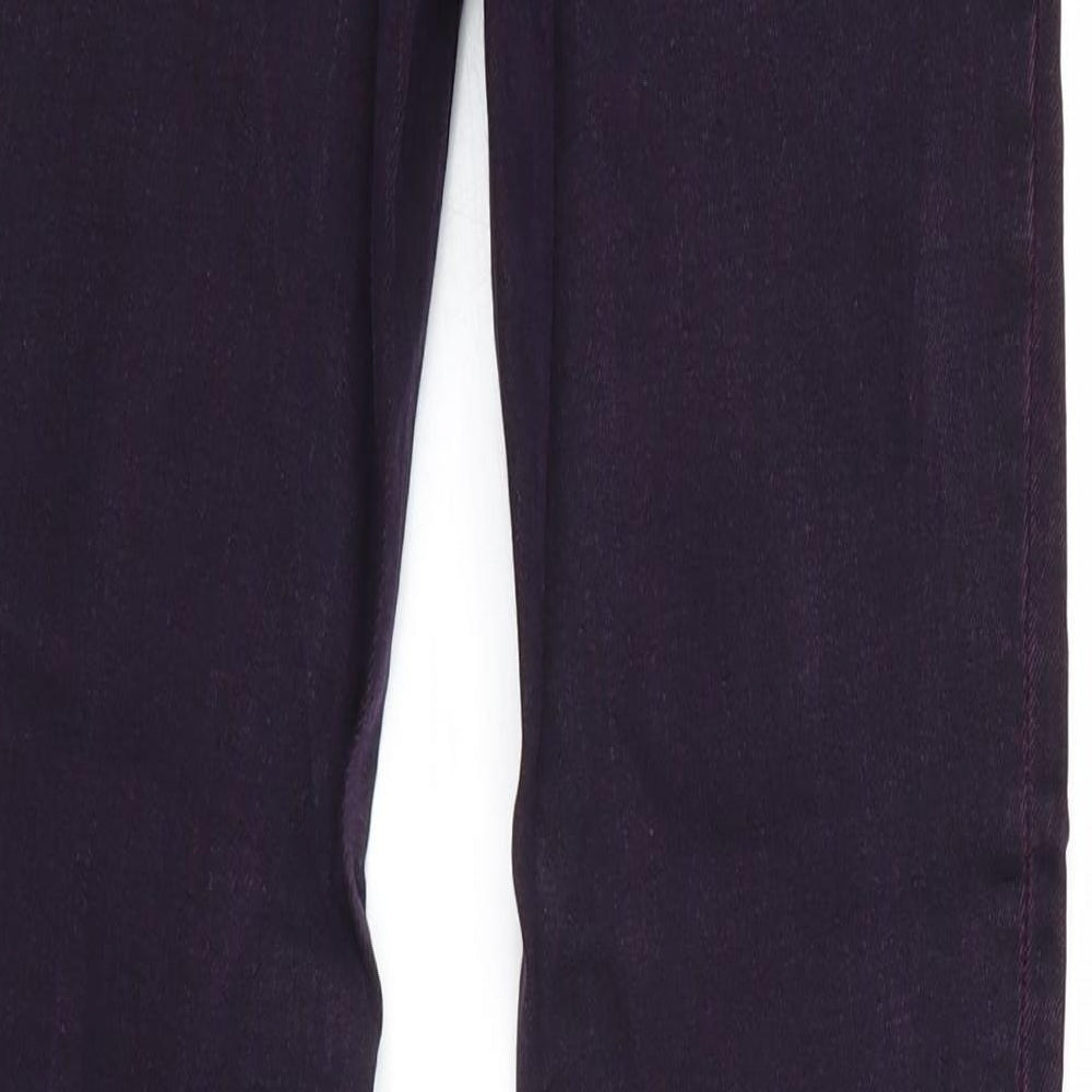 Warehouse Womens Purple Cotton Skinny Jeans Size 10 Regular Zip