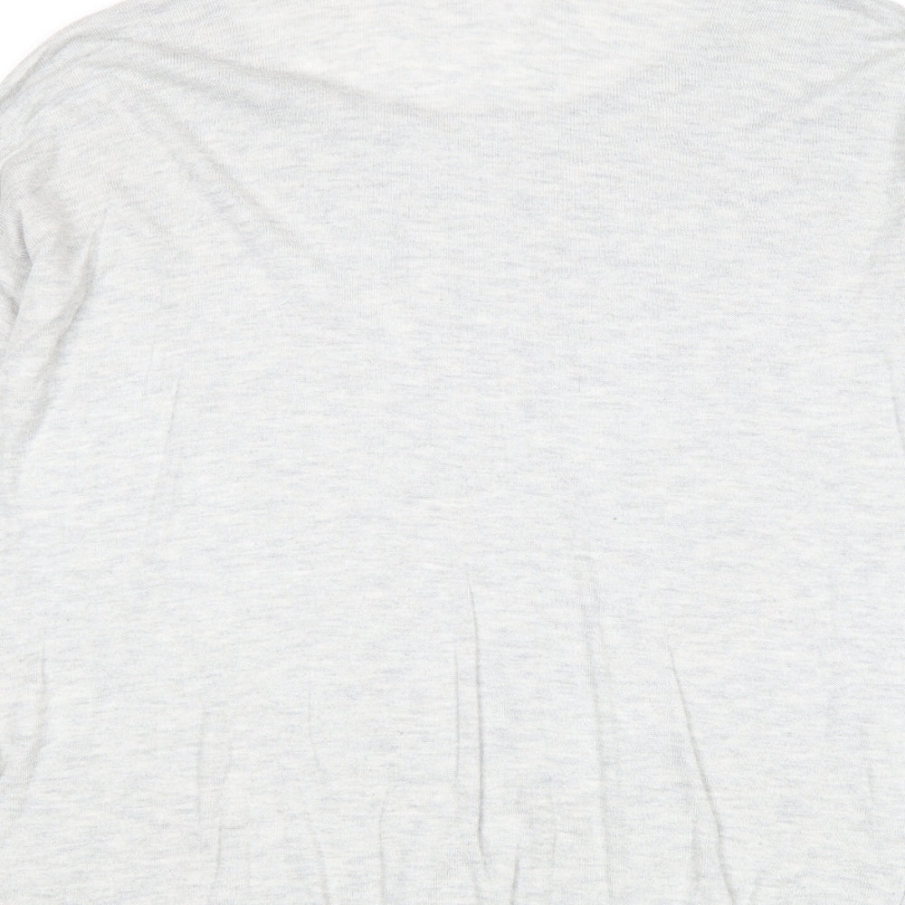 H&M Womens Grey Round Neck Acrylic Pullover Jumper Size XS