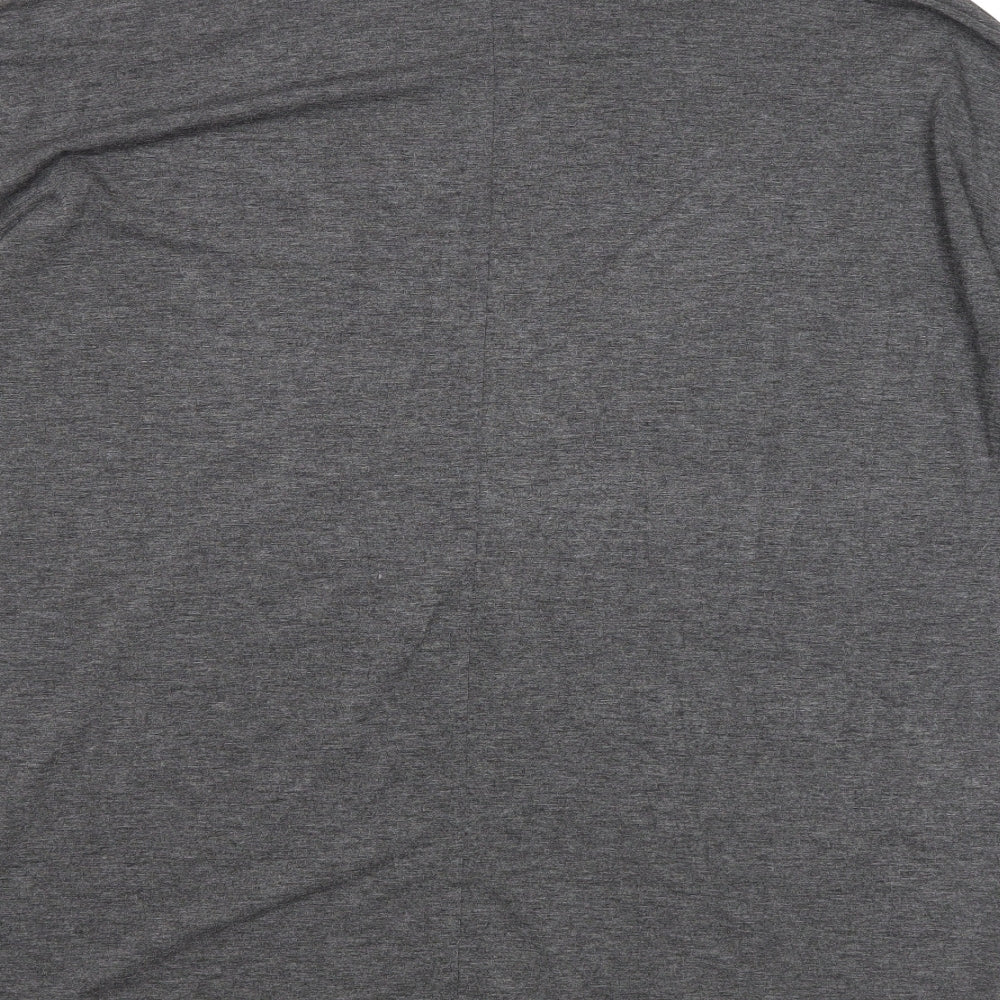 PRETTYLITTLETHING Womens Grey Viscose T-Shirt Dress Size 8 Round Neck Pullover