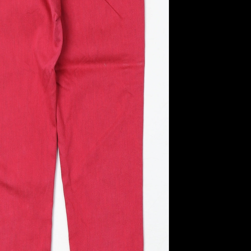 Yes Yes Womens Pink Cotton Skinny Jeans Size 12 Regular Zip
