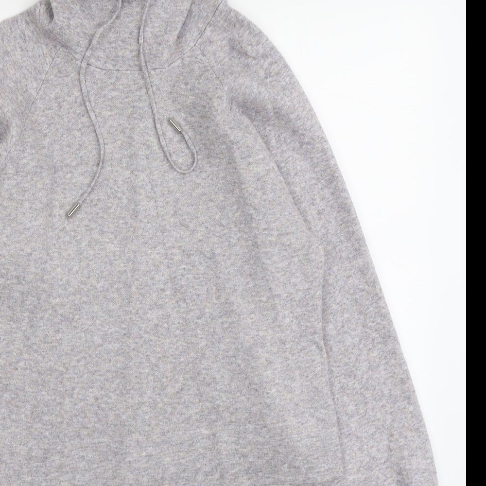 NEXT Womens Grey Round Neck Viscose Pullover Jumper Size S