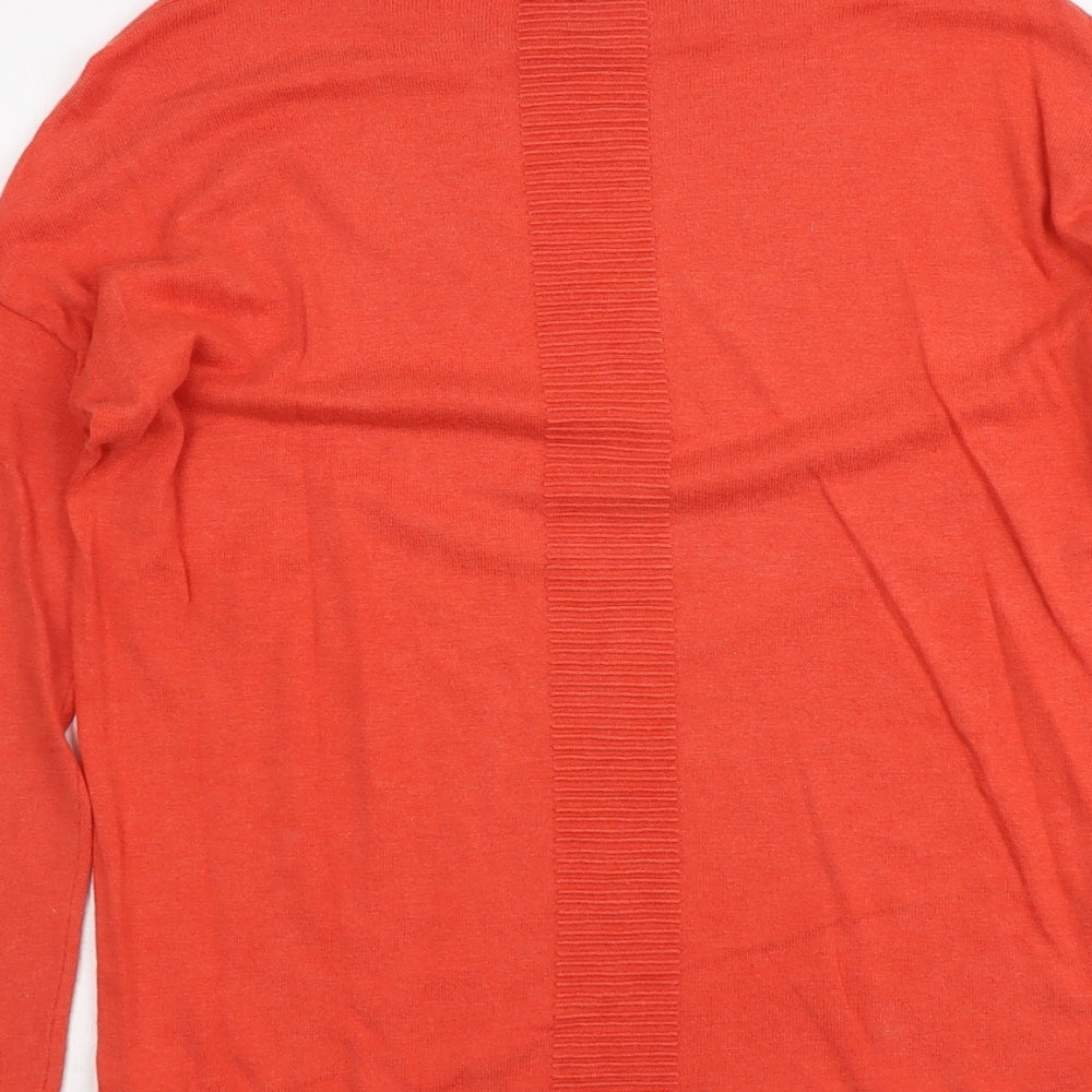 NEXT Womens Red Round Neck Cotton Pullover Jumper Size 8