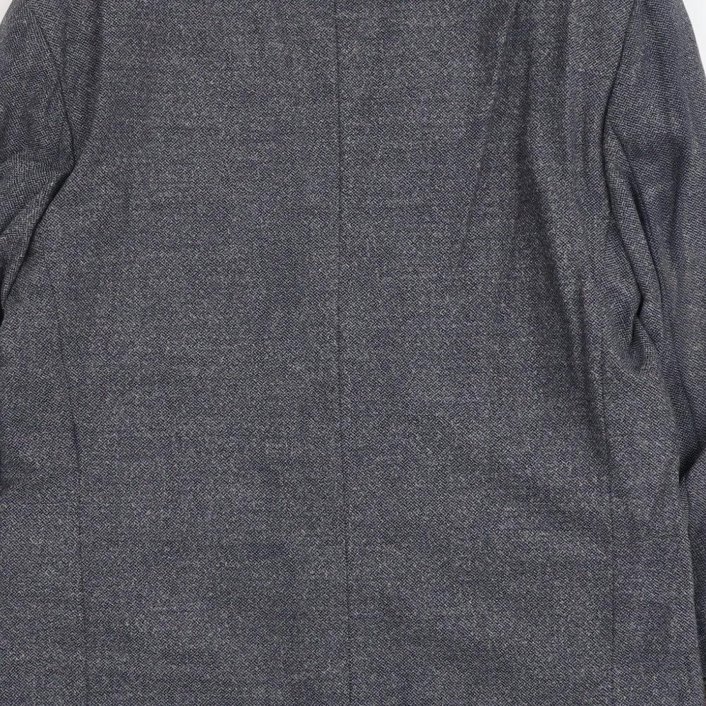 BHS Mens Blue Wool Jacket Suit Jacket Size L Regular
