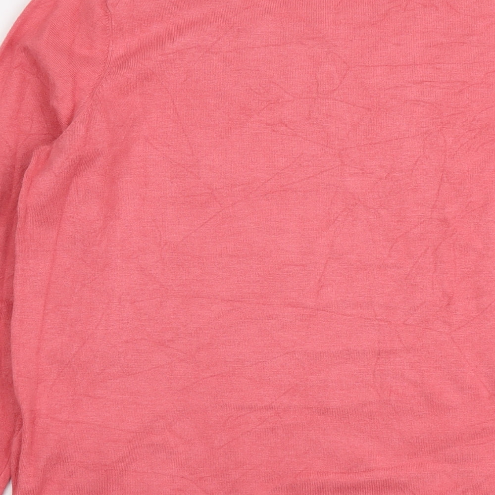 Gerry Weber Womens Pink Round Neck Viscose Pullover Jumper Size 8