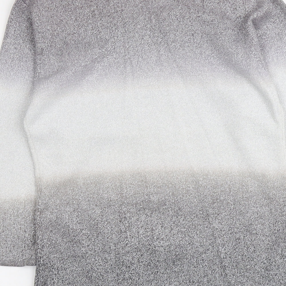 Sky Designs Womens Silver Round Neck Viscose Pullover Jumper Size 8