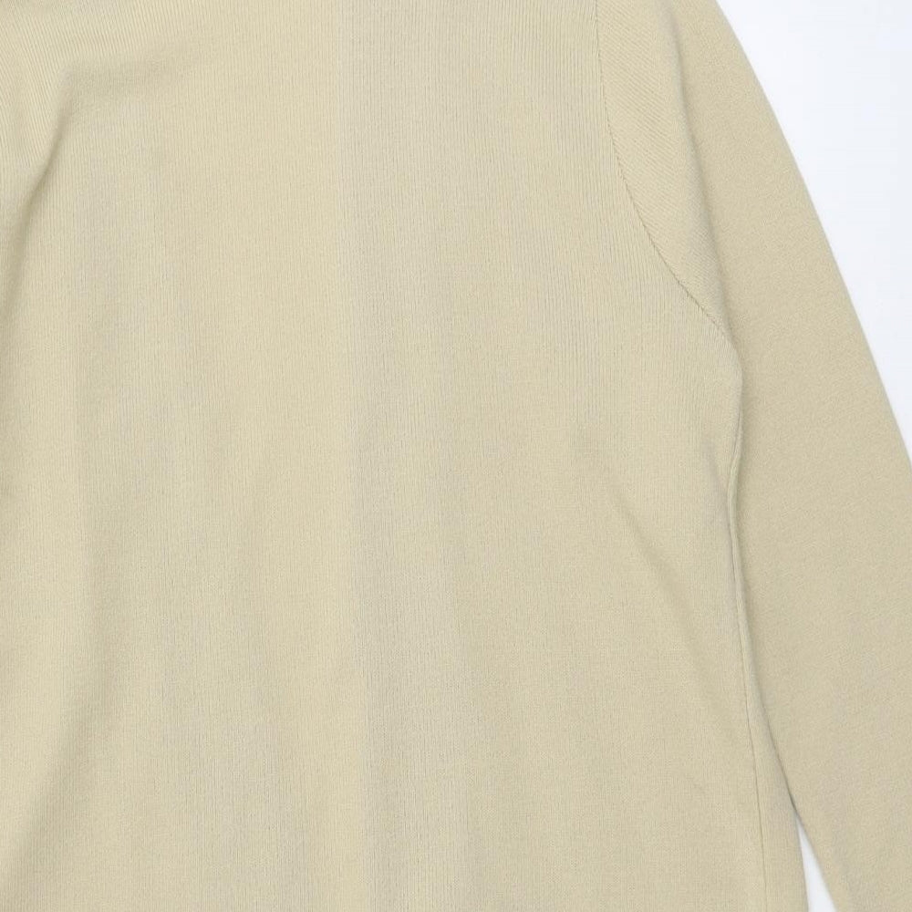 Lizzi Clarke Womens Beige V-Neck Acrylic Cardigan Jumper Size L