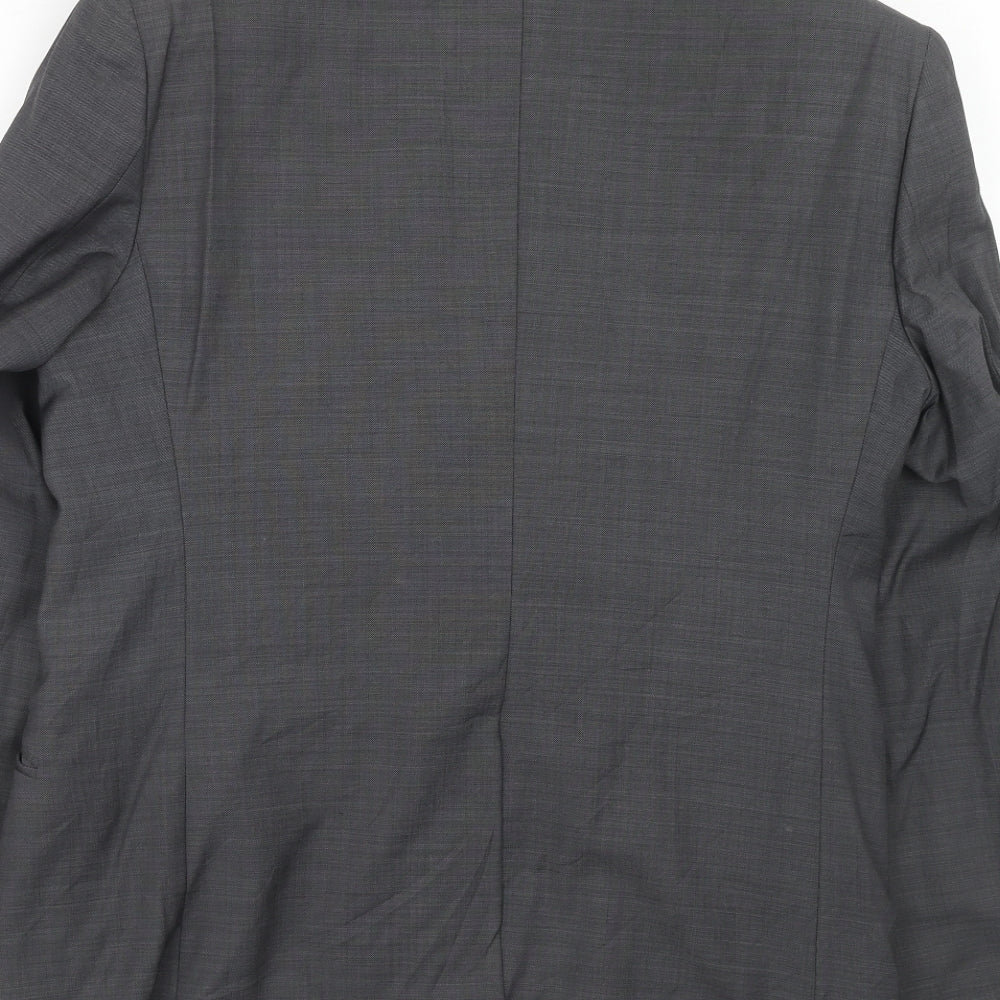 Marks & Spencer Mens Grey Wool Jacket Suit Jacket Size 38 Regular