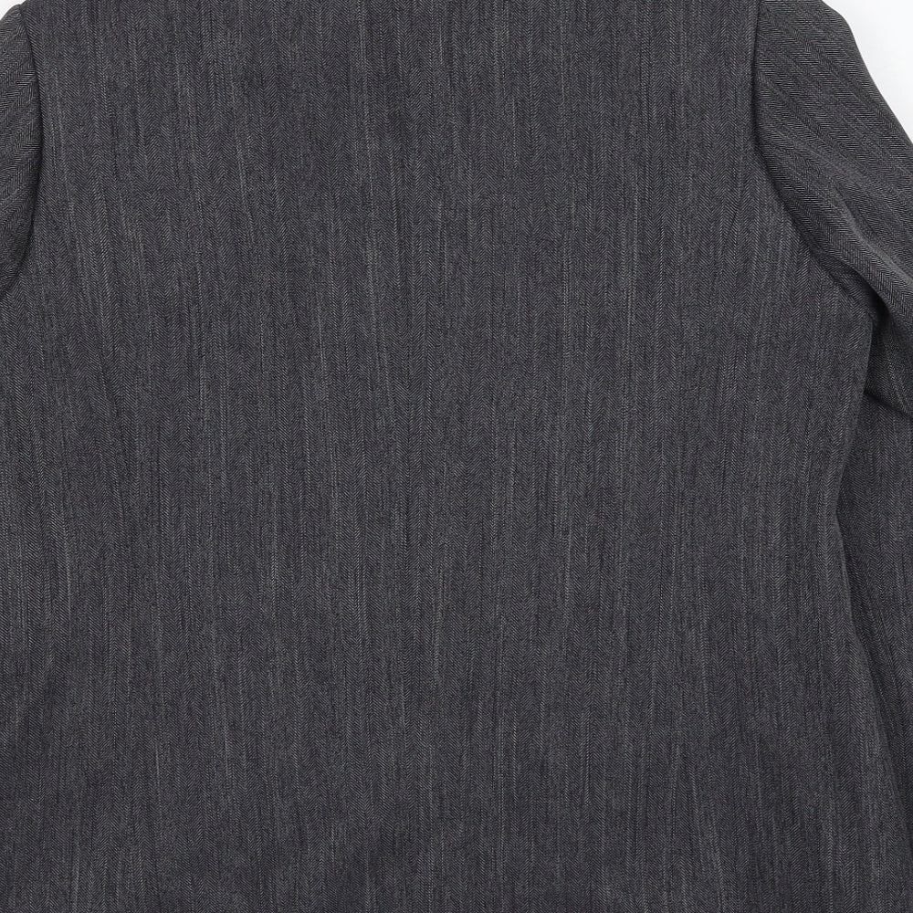 Cotton Traders Womens Grey Geometric Jacket Size 12 Zip
