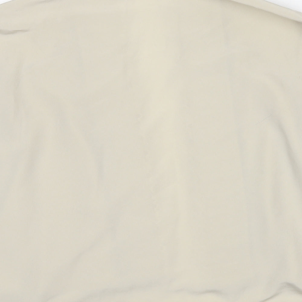 H&M Womens Beige Polyester Kimono Blouse Size 4 V-Neck