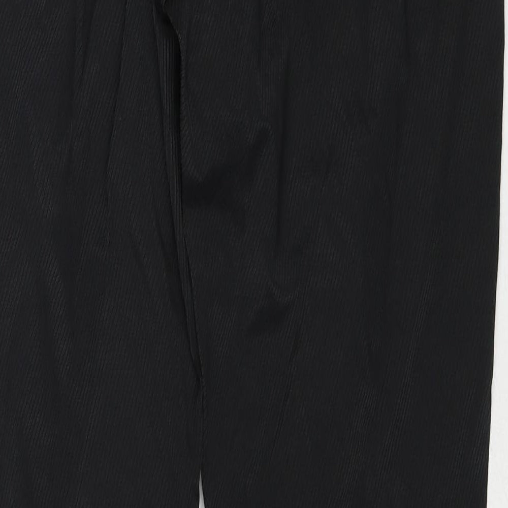 Marefa Womens Black Polyester Trousers Size 28 in Regular Zip