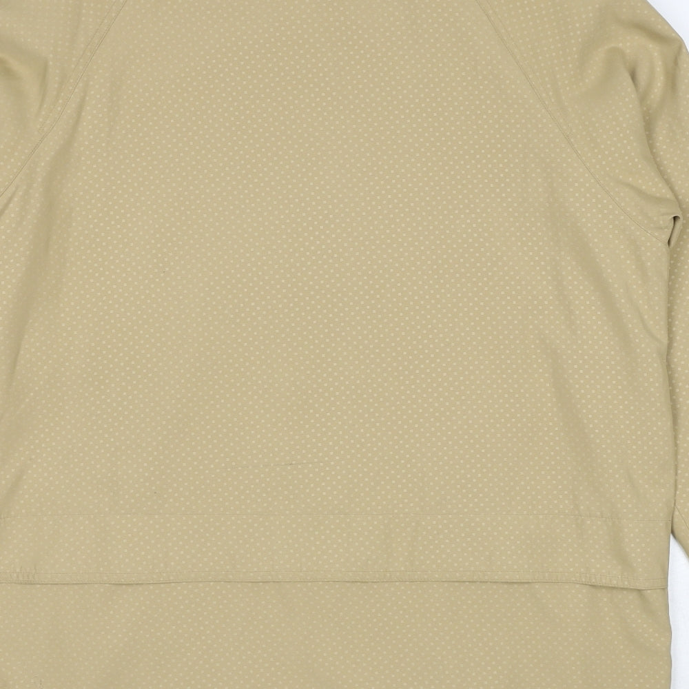 Telemac Womens Beige Geometric Jacket Size M Button