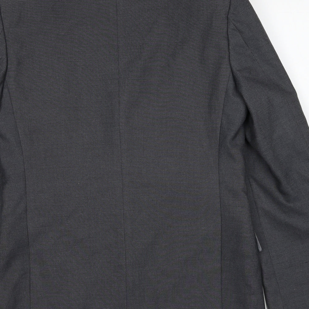 Marks & Spencer Mens Grey Polyester Jacket Suit Jacket Size 38 Regular