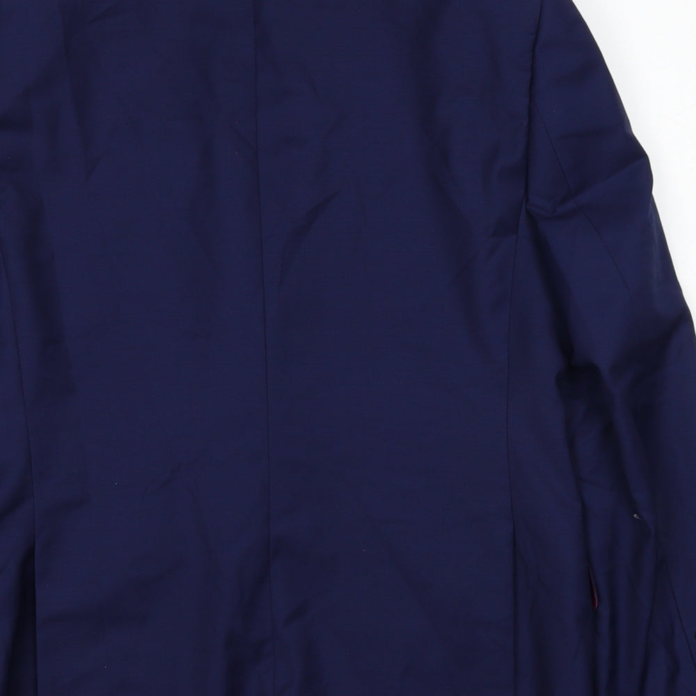 Performance Suit Mens Blue Wool Jacket Suit Jacket Size 38 Regular