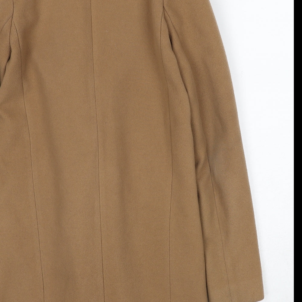 ASOS Womens Brown Overcoat Coat Size 4 Buckle