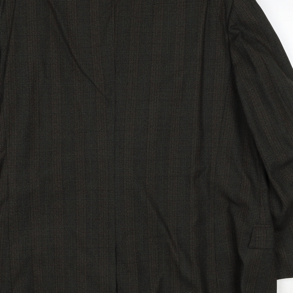 March Mens Green Plaid Wool Jacket Suit Jacket Size 42 Regular