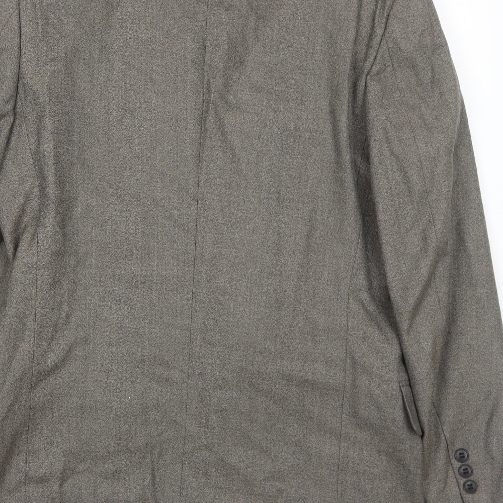 Farago Mens Brown Wool Jacket Suit Jacket Size 42 Regular