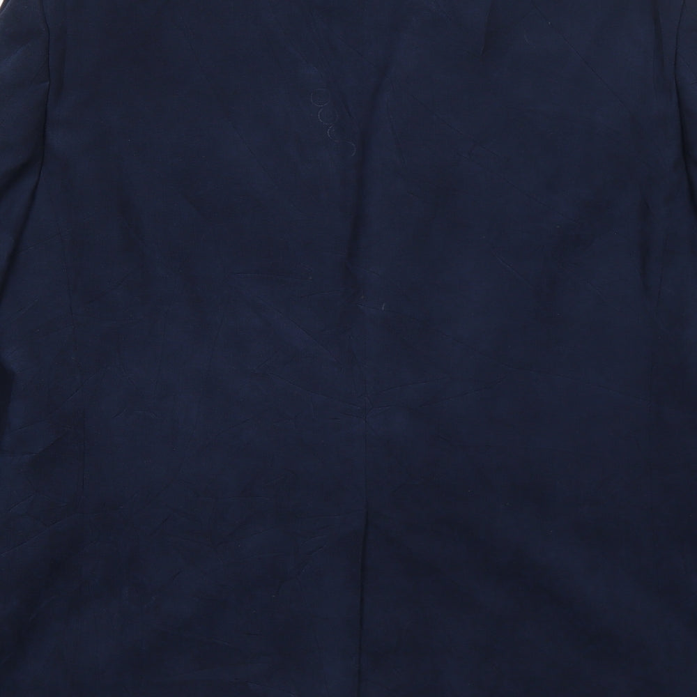 Marks & Spencer Mens Blue Polyester Jacket Suit Jacket Size 42 Regular