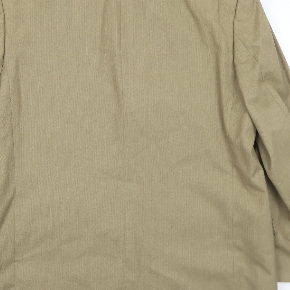 Allders Mens Beige Wool Jacket Suit Jacket Size 42 Regular